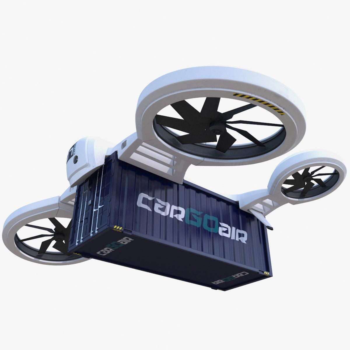 3d heavy cargo quadrocopter drone