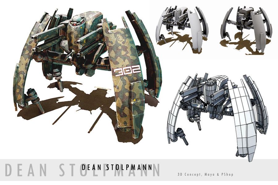 Walker Spider Tank Concept by Dstolpmann on DeviantArt